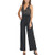 DKNY Womens Lace Top Full Length Jumpsuit Black 16