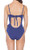 Becca by Rebecca Virtue Women's Scallop Trim Surplice One Piece Swimsuit Blue Topaz S