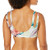 Bikini Lab Women's Bralette Hipster Bikini Swimsuit Top, White//Tropical Oasis, Small
