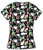 Super Soft Microfiber Christmas Holiday Themed Print Scrub Top Women's Uniform