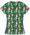 Super Soft Microfiber Christmas Holiday Themed Print Scrub Top Women's Uniform