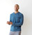 Lahgo Men's Restore Long Sleeve Henley, Teal, X-Large
