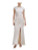 Calvin Klein Stretch Cap Sleeve Full-Length Formal Gown Dress, White, 2