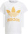 Adidas Trefoil T Shirt SS Boy's, White Hazey Orange, Large