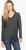 Lilla P Long Sleeve Tie Front Top, Charcoal Heather, X-Small