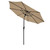 8' Patio Umbrella Outdoor Table Umbrella with 8 Sturdy Ribs (Beige), DSF Patio