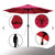 8' Patio Umbrella Outdoor Table Umbrella with 8 Sturdy Ribs (Red), DSF Patio