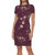 Calvin Klein Floral Short Sleeve Sheath Dress, Aubergine/Mutli, 10