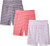 Hanes, Ultimate Flexy Knit Toddler and Baby Shorts, 3-Pack, Pink Stripe, 12-18 Months