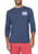 IZOD Men's Long Sleeve Saltwater Graphic T-Shirt, Sargasso Sea, 2X-Large