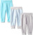 Hanes baby boys Ultimate Flexy 3 Pack Adjustable Fit Fleece Joggers Layette Set, Blue/Blue Grey Stripe, 0-6 Months US