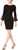 Calvin Klein Women's Solid Sheath  Chiffon Bell Sleeves Dress, Black, 4P
