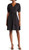 Calvin Klein V-Neck Puff Sleeve Fit & Flare Dress, Black/Tortoise, 4