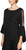 Alex Evenings Women's Petite Metallic Knit Blouse, Black Bell Sleeve, XLP