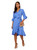Adrianna Papell Women's Satin Faux Wrap Dress, Precious Peri, 16