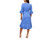 Adrianna Papell Women's Satin Faux Wrap Dress, Precious Peri, 16