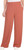 Hilary Radley Womens Wide Leg Crinkle Pants with Elastic Waistband, Red, X-Large