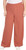 Hilary Radley Womens Wide Leg Crinkle Pants with Elastic Waistband, Red, X-Large