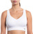 PUMA 2 Pack Seamless Sports Bra Wire Free Pull on, Black & White, Medium