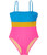 J.Crew Color-Blocked Clean Bandeau Tank Fuchsia Multi 6