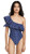 WeWoreWhat Women's Stella One Piece, Polka Dots Estate Blue, XS