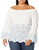 Karen Kane Women's Convertible Off-The Shoulder Top Shirt, Off White, XS