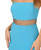 Liv Foster Women's Chain Mesh Inset Halter Gown Dress, Belize Blue, 10