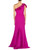 Rene Ruiz 3D Floral​ Appliqué One Shoulder Neckline Gown, Fucshia, 16