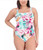Eddie Bauer Women's Core One Piece UV Protection Swimsuit, White Multi, Medium
