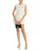Endless Rose Tailored Vest, Gold Tone Square Buttons, Cream, Large