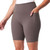 Mondetta Women's Active Moisture Wicking Ribbed Bike Short, Brown, X-Small
