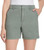 Gloria Vanderbilt Women High Rise Cotton Chino Shorts, Green, 14