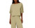 Adrianna Papell Women's Wide Leg Crop Pants & Shirt Set, Green, Large