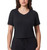 Mondetta Women's Ribbed V-Neck Short Sleeve Top, Black, X-Large