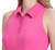Tretorn Women's Sleeveless Polo Top, Built in Bra, French Fuchsia, Large