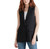 Steve Madden Women's Blazer Vest, Black, Medium