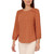 Adrianna Papell Women's 3/4 Sleeve Blouse, Orange, Large