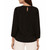 Adrianna Papell Women's 3/4 Sleeve Blouse, Black, Large