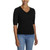 Ella Moss Women's Elbow Sleeve V-Neck Sweater, Black, Large