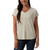 32 Degrees Cool Women's Soft Luxe Short Sleeve V-Neck Top, Tan, Small
