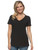 Felina Women's Slub Jersey V-Neck Tunic, Black, Small