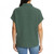 Jessica Simpson Gauze Women's Button Down Short Sleeves, Green, Large