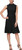 S.L. Fashions Women's  Short Sleeveless Cocktail Dress, High Neck, Flounce Hemline, Black, 14