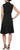 S.L. Fashions Women's  Short Sleeveless Cocktail Dress, High Neck, Flounce Hemline, Black, 14