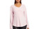 Chaser Women's Waffle Knit Blue V-Neck Shirt, Pink, Medium