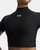 Under Armour Women's Crop Mock Logo Short Sleeve, Black, Medium