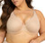 Curvy Couture Women's Plus Size Diamond Net Plunge Bra, Bombshell Nude, 44D