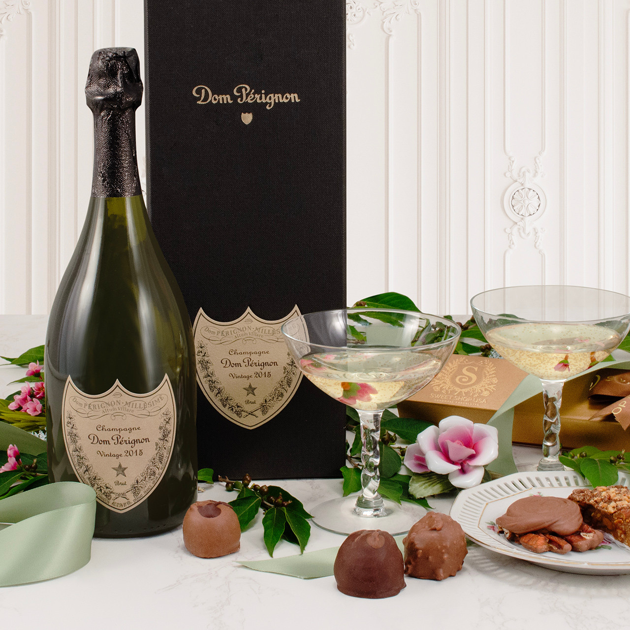 Dom Perignon Gift Basket With Truffles | Champagne Gift Basket