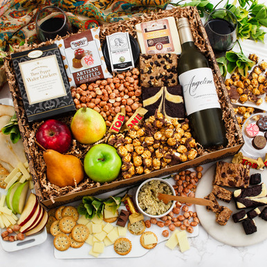 Captivating Cabernet, Fruit, Cheese & Gourmet Gift Box