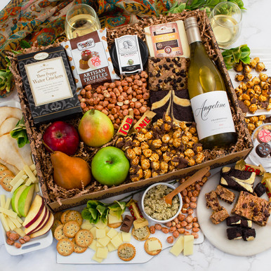 Charming Chardonnay, Fruit, Cheese & Gourmet Gift Box